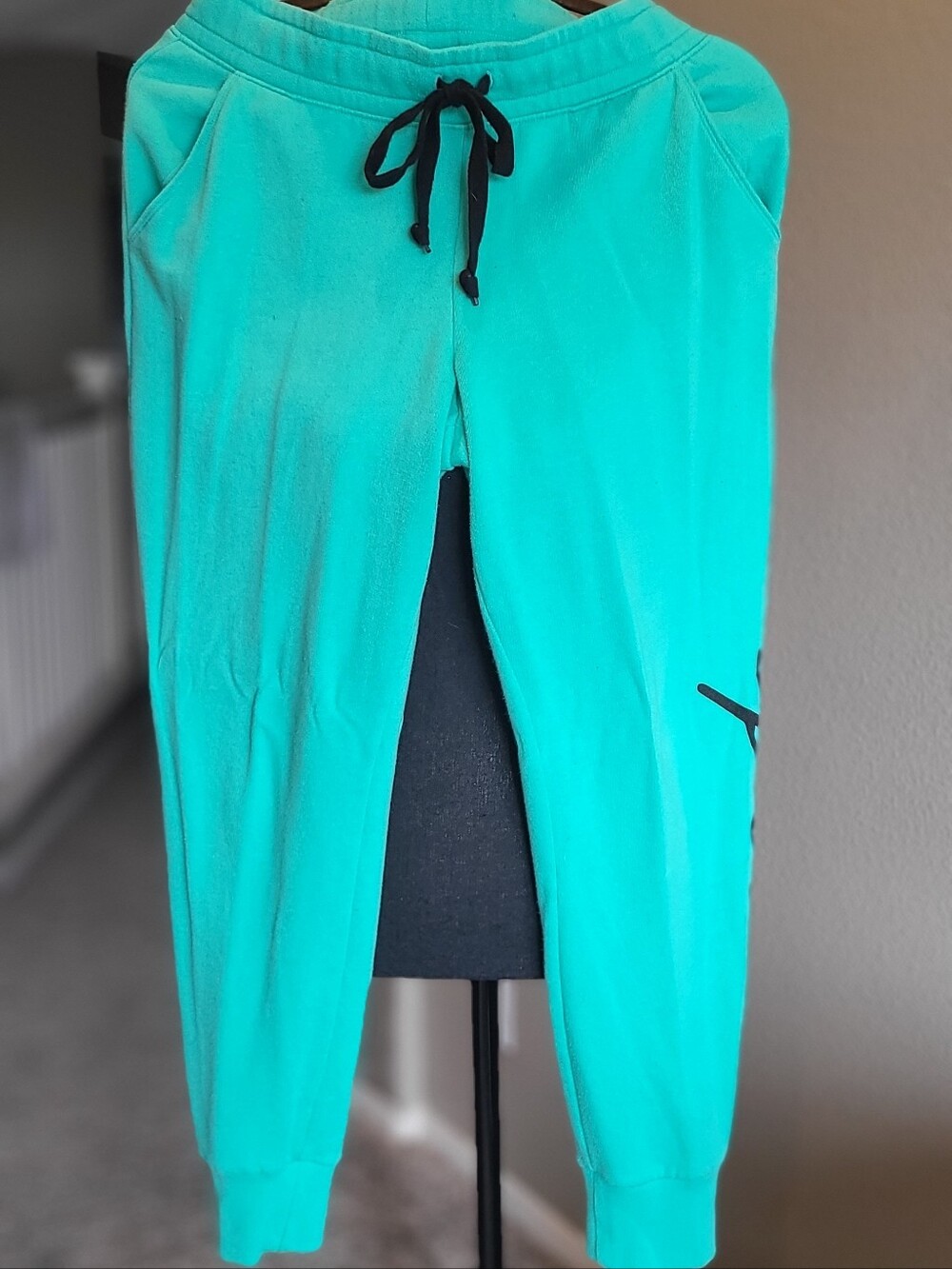 PINK Victoria's Secret Teal Green Jogger  Style Sweatpants with Pockets